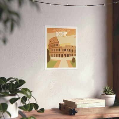The Colosseum Rome Italy Premium Matte Travel Poster - image2